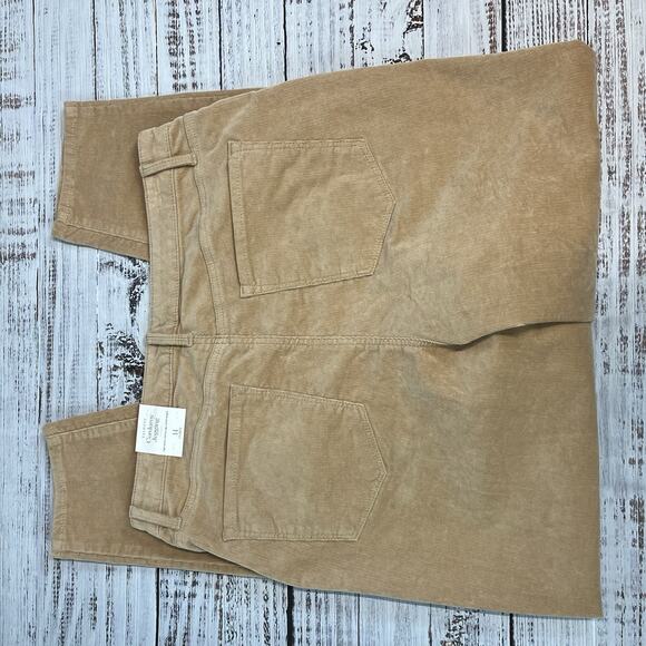 Talbots Corduroy Jegging Pants sz 14 Curvy Khaki Stretch High Waist Skinny Ankle - Picture 7 of 9